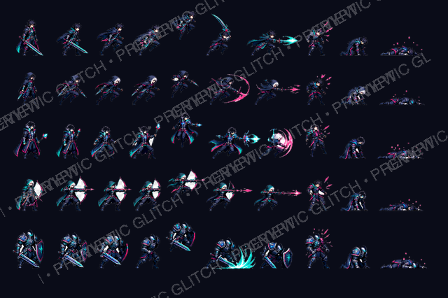 Fantasy Side-Scroller Hero Sprite Sheets Vol. 1 — fantasy adventurer animation sprite sheets