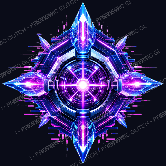 Neon Circuit Merch Print — text-free neon circuit merch artwork